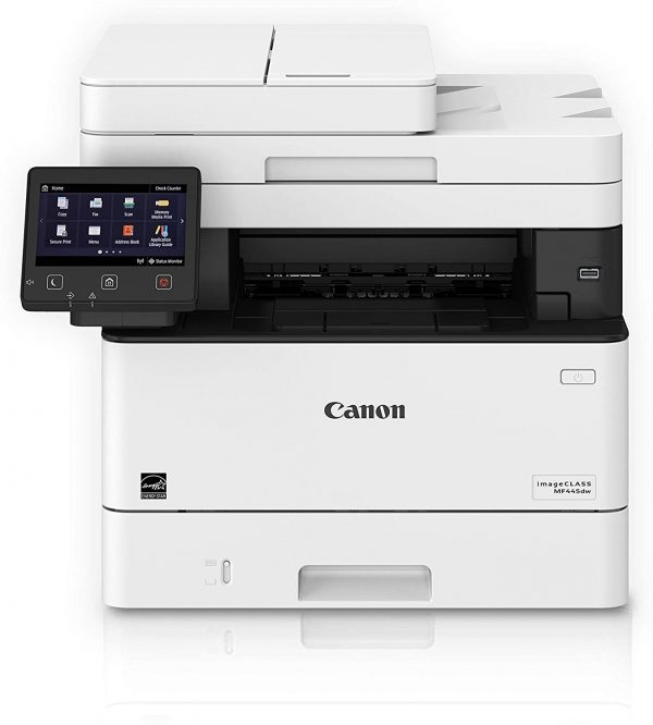 Canon Imageclass MF445dw – All In One, Wireless, Mobile Ready Duplex Laser Printer, with 3 Year Warranty, White, Amazon Dash Replenishment Ready