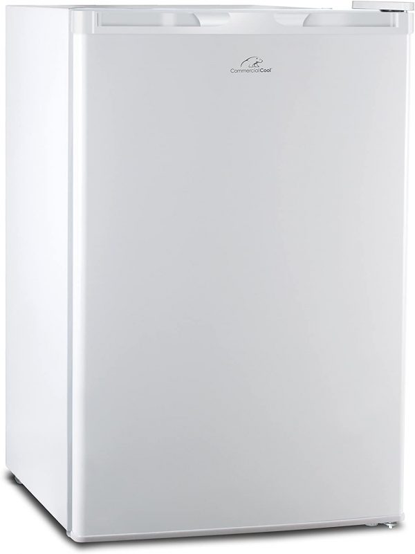 Commercial Cool CCR45W Compact Single Door Refrigerator and Freezer, 4.5 Cu. Ft. Mini Fridge, White