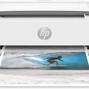 HP DeskJet 3755 Compact All-in-One Wireless Printer, HP Instant Ink, Works with Alexa – Stone Accent (J9V91A)