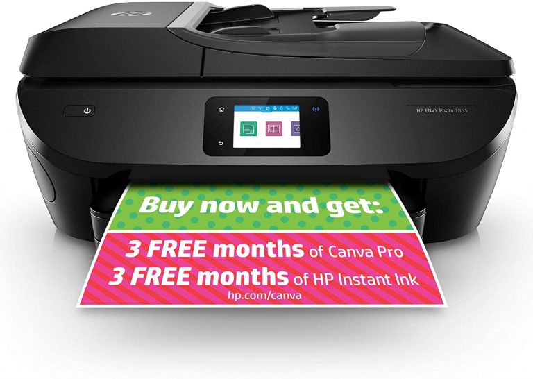 HP ENVY Photo 7855 All in One Photo Printer with Wireless Printing, HP Instant Ink ready, Works with Alexa (K7R96A)