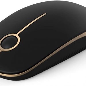 Jelly Comb 2.4G Slim Wireless Mouse with Nano Receiver MS001 (Black and Gold)