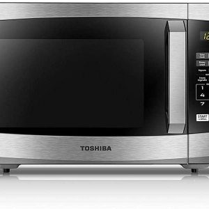 Toshiba EM925A5A-SS Microwave Oven with Sound On/Off ECO Mode and LED Lighting 0.9 cu. ft. Stainless Steel (Renewed)