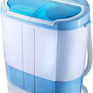 Upgraded Version Pyle Portable Washer & Spin Dryer, Mini Washing Machine, Twin Tubs, Spin Cycle w/ Hose, 11lbs. Capacity, 110V – Ideal For Compact Laundry