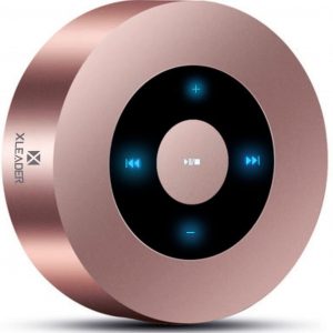 XLEADER SoundAngel (2 Gen) 5W Touch Bluetooth Speaker with Waterproof Case, 15h Music, Louder Crystal HD Sound, Premium Mini Portable Bluetooth Speaker for iPhone iPad Tablet Shower, Rose Gold
