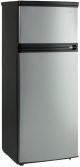 Avanti RA7316PST 2-Door Apartment Size Refrigerator, Black with Platinum Finish