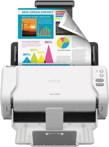 Brother High-Speed Desktop Document Scanner, ADS-2200, Multiple Scan Destinations, Duplex Scanning