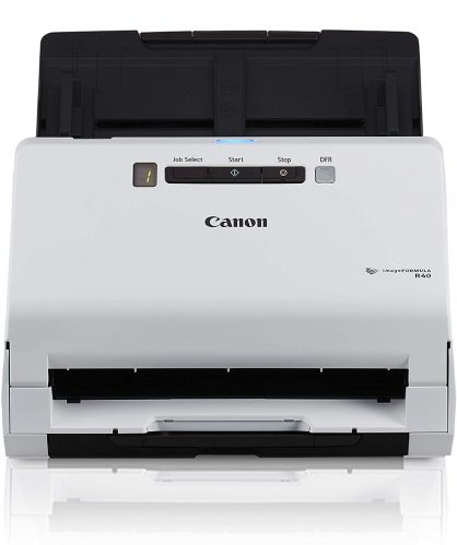 Canon ImageFORMULA R40 Office Document Scanner For PC and Mac, Color Duplex Scanning, Easy Setup For Office Or Home Use, Includes Scanning Software